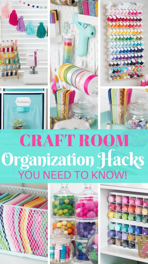 Sewing Room Makeover, Room Organization Hacks, Organization Room, Selamat Hari Valentine, Functional Crafts, Room Hacks, Dream Craft Room, Craft Room Design, Sewing Room Organization