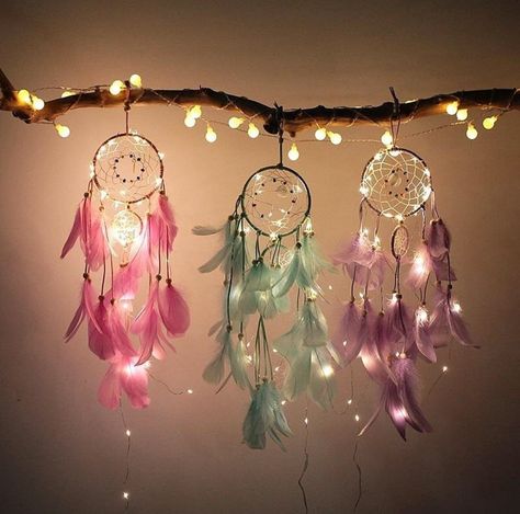 Teresa Name, Dream Catcher Light, Bedroom Concept, Dream Catcher Decor, Beautiful Dream Catchers, Owl Tree, Dream Catcher Craft, Good Dreams, The Sleeper