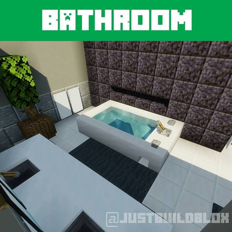 Minecraft Bathtub, Minecraft Bathroom, Minecraft Mansion, Minecraft Interior, Minecraft Inspiration, Minecraft Furniture, Minecraft Construction, Minecraft Crafts, Minecraft Projects