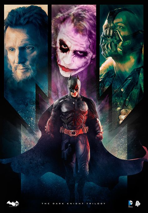 The Dark Knight Trilogy by Richard Davies Dark Knight Trilogy, The Dark Knight Trilogy, Dark Knight Rises, Batman Dark, I'm Batman, Batman Begins, Batman Wallpaper, The Dark Knight Rises, Im Batman