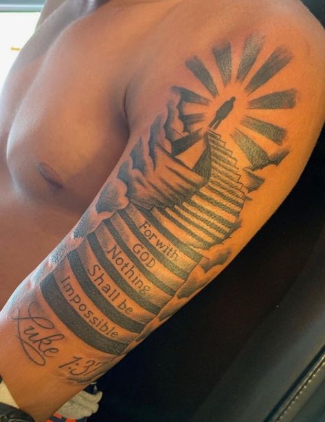 Outer Bicep Tattoo, Outer Bicep Tattoo Men, Outer Bicep Tattoos, Upper Arm Tattoos For Guys, Body Armor Tattoo, Arm Tattoos For Guys Forearm, Bicep Tattoo Men, Shoulder Sleeve Tattoos, Faith Tattoo