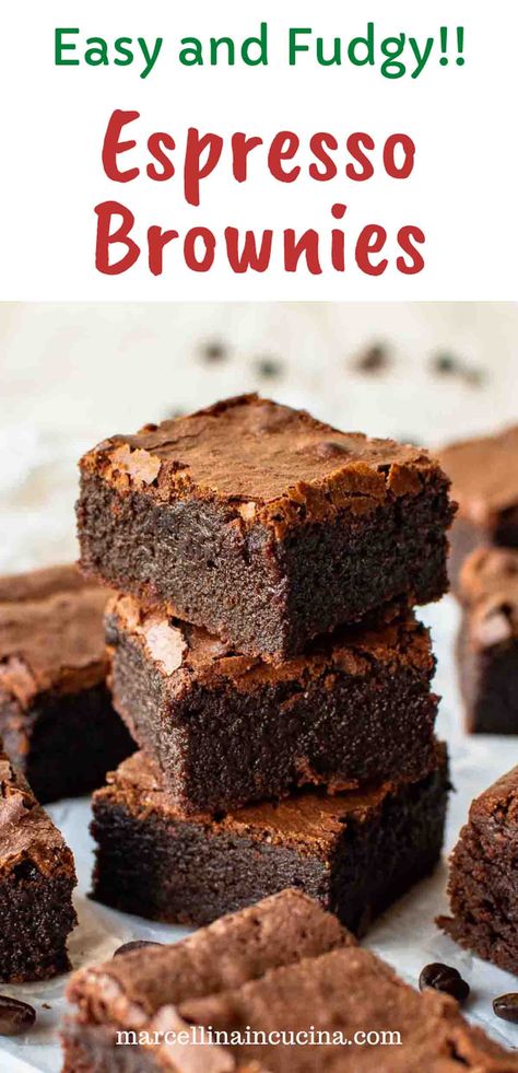 Espresso Brownies Recipe, Brownies With Espresso, Cambrea Bakes, Espresso Brownies, Coffee Brownies, Brownies Recipe Homemade, Chocolate Chip Brownies, Caramel Tart, Homemade Brownies