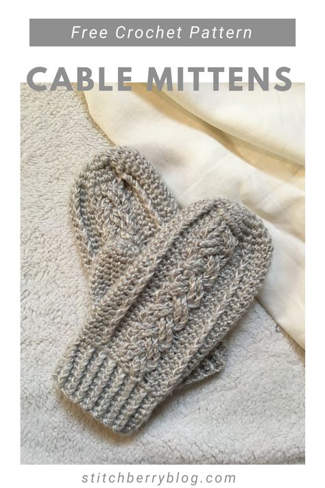 These crochet braided cable mittens are the perfect accessory for winter! This is a free modern crochet pattern that includes a photo tutorial on how to crochet the braided cables. Crochet braided cables | Crochet cable mittens pattern | Free crochet mittens pattern | How to crochet mittens | Crochet mittens tutorial | Crochet cable free tutorial #crochettutorial #crochetmittens #cablemittens #moderncrochetpattern #phototutorial Diy Crochet Mittens, Mittens Pattern Free, Modern Haken, Mittens Crochet, Crochet Mitts, Crochet Mittens Free Pattern, Crochet Mittens Pattern, Crochet Gloves Pattern, Winter Crochet