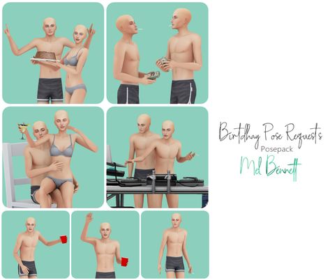 Sims 4 Birthday Pose Requests - Mel Bennett Sims4 Pose, Sims4 Poses, Birthday Pose, Sims 4 Couple Poses, Sims Poses, Sims 4 Stories, Ts4 Poses, Sims 4 Piercings, Sims Stories