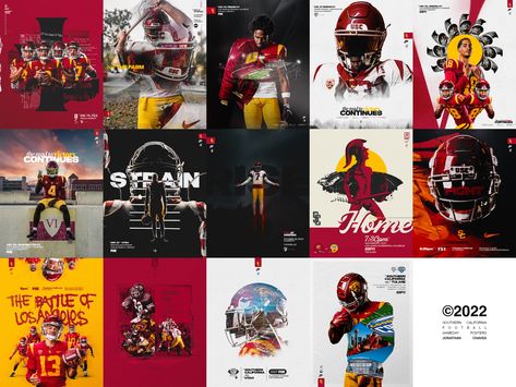 Gameday Poster, Gameday Graphics, College Football Gameday, Usc Football, Sports Posters, Mood Board Template, Music Flyer, Sports Design Inspiration, Graphic Design Photoshop