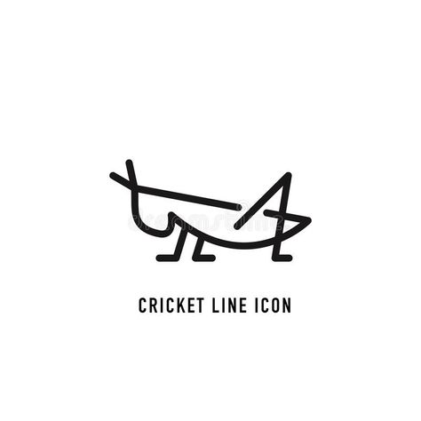 Cute Cricket Tattoo, Cricket Doodle, Cricket Vector, Cricket Insect, Graphic Animals, Line Concept, Cricket Logo, Easy Animal Drawings, Grasshoppers