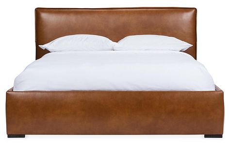 Brown Leather Bed, Brown Bed Frame, Leather Platform Bed, Tufted Furniture, Leather Bed Frame, Leather Bed Headboard, Brown Bed, Affordable Modern Furniture, Leather Headboard