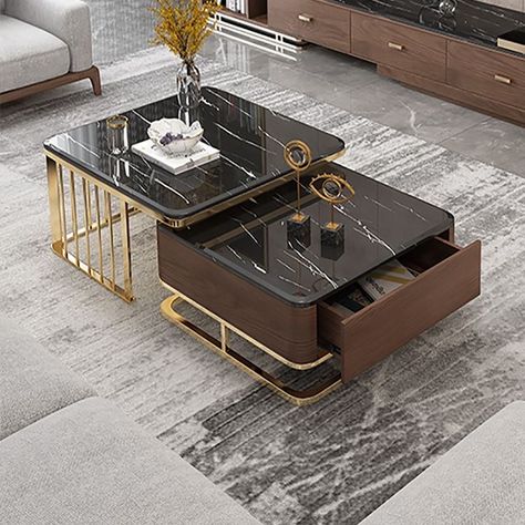 Center Table With Drawer, Square Centre Table, Friends Furniture, Marble Laminate, Centre Table Design, Centre Table Living Room, Sofa Table Design, Meja Sofa, Central Table