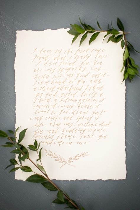 Beautiful calligraphy written gold wedding vows keepsake Vows Keepsake, Calligraphy Vows, Snowy Winter Wedding, Winter Wedding Planning, Winter Bridesmaids, Winter Bridesmaid Dresses, Stationery Inspiration, Beautiful Love Quotes, Winter Wedding Inspiration