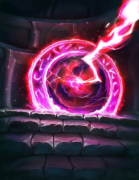 ArtStation - Red Portal for Hearthstone, Josh Harris Portal Rpg, Dark Effect, Magic Portal, Summoning Circle, Portal Art, Fantasy Wizard, Elemental Magic, Card Name, 3d Wallpapers