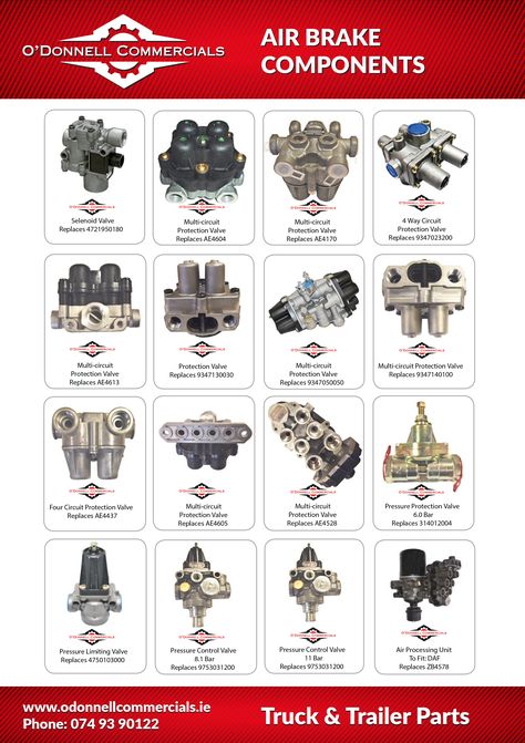 Truck and Trailer Parts Ireland. Donegal Ireland, Mixed Drinks Alcohol, Engineering Tools, Air Brake, Drinks Alcohol, O Donnell, Truck Accessories, Truck And Trailer, Control Valves