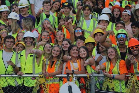 Construction Football Theme, Fnl Posters, Fnl Themes, Senior Night Football, Aesthetic Besties, Homecoming Themes, Spirit Days, Fb Games, Games Aesthetic