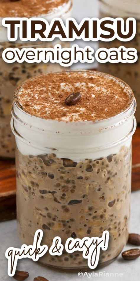 quick and easy Tiramisu Overnight Oats with writing Overnight Oats Herbalife, Vanilla Greek Yogurt Overnight Oats, Brown Sugar Espresso Overnight Oats, Hawaiian Overnight Oats, Rocky Road Overnight Oats, Joy Bauer Overnight Oats, Nut Free Overnight Oats, Banana Split Overnight Oats, Overnight Oat Flavors