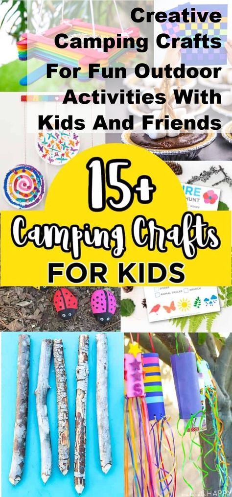 Discover the joy of outdoor creativity with our guide to camping crafts! Perfect for kids and friends, these fun activities will enhance your camping experience and bring everyone together. From nature-inspired art to DIY projects using simple materials, these creative camping crafts will keep spirits high and imaginations soaring. Get ready for memorable moments under the stars while crafting unique keepsakes from your adventures! Things To Do Camping, Outside Activities For Kids, Activities With Kids, Camping Crafts For Kids, Glamping Ideas, Camp Crafts, Fun Outdoor Activities, Outside Activities, Camping Glamping