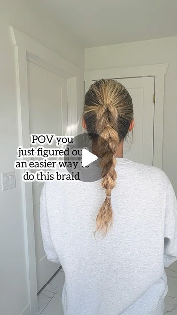 Lainey Ostrom on Instagram: "An easy pull through braid! I always see people split the top ponytail and tie underneath, but I think this is easier!" Braid Pull Through, Pony Braid Hairstyles, Cute High Ponytail Hairstyles, Easy Pull Through Braid, Hairstyles For Short Hair Ponytail, Ponytail Braids Hairstyles, Braided High Ponytail, Cute High Ponytail, Hairstyles Easy Ponytail