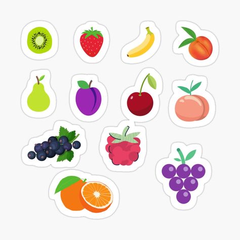 Scrapbook Stickers, Printable Stickers, Fruit, For Sale, Quick Saves, Design