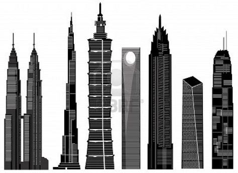 Sky Scrapers Drawing, Sky Scrapers, Graphic Design Background, Modern Drawing, Architectural Illustration, Drawing Black, Graphic Design Background Templates, Ingredient List, White Illustration