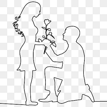 Proposal Drawing Art, Propose Day Drawing, Propose Drawing, Cute Outline Drawings, Proposal Drawing, Suitcase Drawing, Flower Outline Drawing, Marriage Drawing, Eye Digital Art