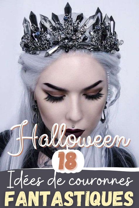 18 idées de couronnes fantastiques Queen Black, Halloween Ideas, Halloween Costumes, Crown, Queen, Couture, Halloween, Design