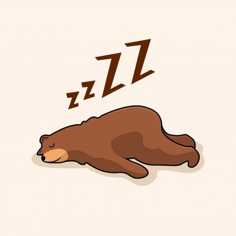 Lazy bear cartoon sleep animals Premium Vector | Premium Vector #Freepik #vector #baby #nature #character #cartoon Sleeping Bear Cartoon, Sleeping Bear Illustration, Lazy Character, Nature Character, Lazy Animals, Bear Sleeping, Bear Sketch, Stay Quiet, Lazy Bear