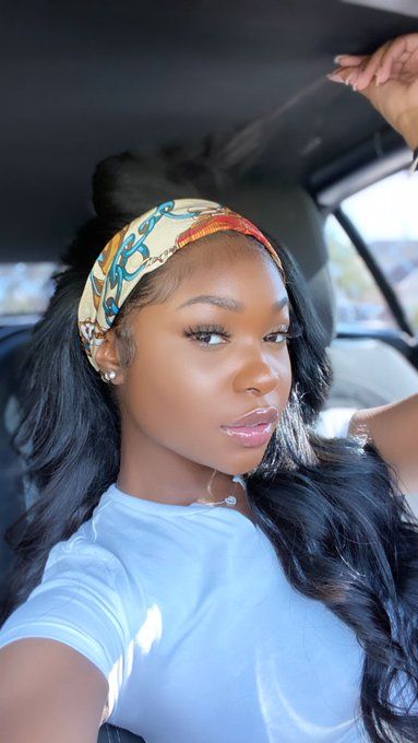 Hair Laid, Headband Wigs, Middle Part, Baddie Hairstyles, Hairstyles Black, Color Inspo, Black Girls Hairstyles, Beautiful Black Women, Human Hair Wigs