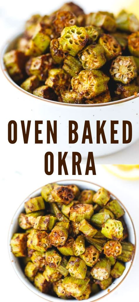 Oven Okra Recipe, Okra Recipes Healthy, Oven Fried Okra, Cook Okra, Baked Okra, Roasted Okra, Keto Side Dish, Okra Recipes, Keto Side