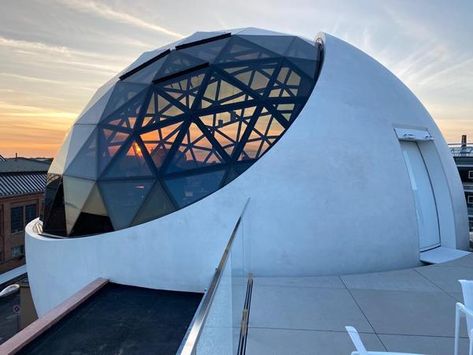 Round Buildings Architecture, Dome Building Design, Round Building Architecture, Astronomy Building, Sphere House, Dome Architecture, Oscar Niemeyer Architecture, Dome Building, Round Building