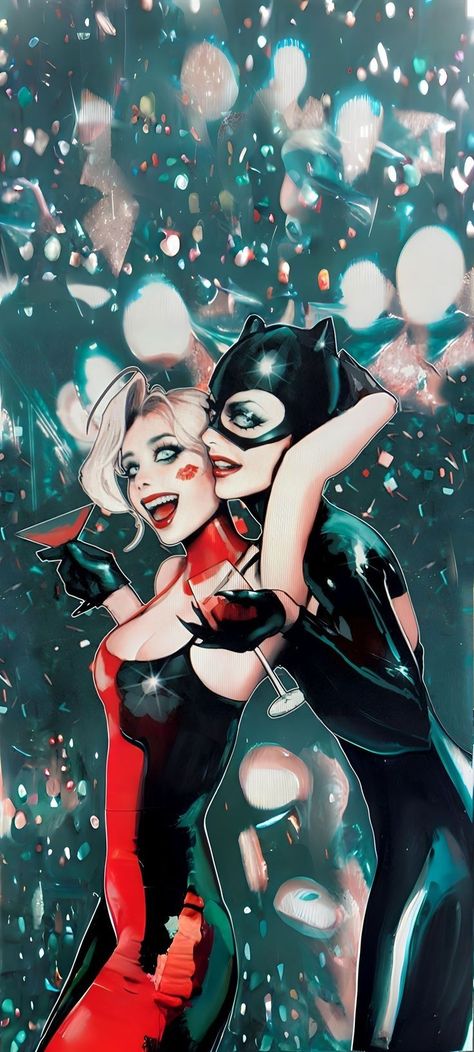 Harley Quinn and Catwoman Harley Quinn Artwork, Gotham Girls, Batman And Catwoman, Selina Kyle, Harley Quinn Art, Dc Comics Artwork, Dc Comic, Comics Girl, Joker And Harley Quinn