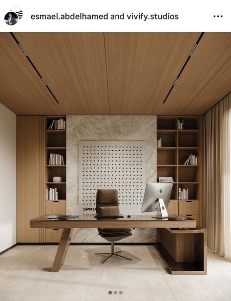 Executive Office Design Interior, Executive Office Design, Office Table Design, Contemporary Home Office, Luxury Office, Minimalist House Design, Office Makeover, Architecture Office, Home Office Setup