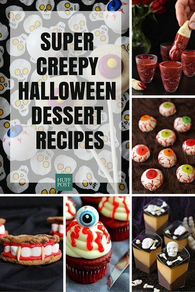 The Creepiest, Scariest Dessert Recipes Your Halloween Needs Easy Halloween Dessert Recipes, Scary Desserts, Halloween Desserts Scary, Creepy Halloween Desserts, Halloween Dessert Recipes Easy, Halloween Dessert Recipes, Halloween Dessert Table, Spooky Halloween Desserts, Halloween Food Desserts