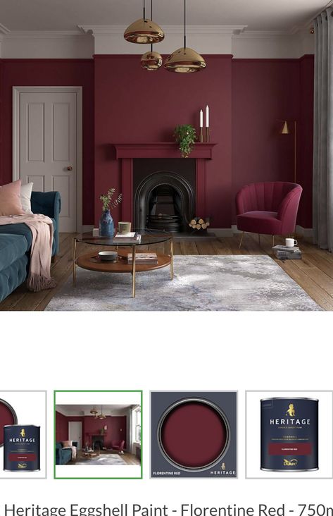 Plum Living Room, Blue Hallway, Burgundy Living Room, Living Room Turquoise, Red Living, Red Plum, Living Room Red, Flat Ideas, Blue Living Room