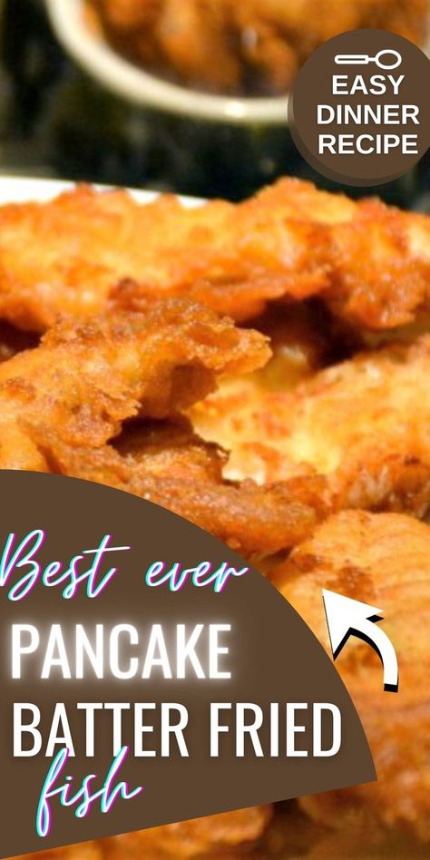 Non Beer Batter For Fish, Deep Fried Haddock Recipes, Batter For Fish Fry, Pancake Batter Fish Fry, How To Make Fish Batter, Beer Batter Halibut Recipes, Fried Chicken With Pancake Mix Recipe, Beer Battered Fish Recipes Deep Frying, Fried Fish And Shrimp Recipes