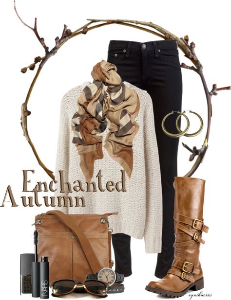 "Enchanted Autumn" by cynthia335 ❤ liked on Polyvore I Fall To Pieces, Future Outfit, Legging Pants, Buckle Boots, Fall Winter Outfits, Jeans Style, Autumn Winter Fashion, High Boots, Knee High Boots