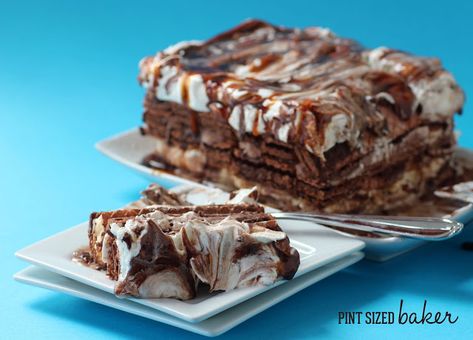 Chocolate Wafer Cookie Icebox Cake - Pint Sized Baker Cookie Icebox Cake, Wafer Cookie, Chocolate Wafer, Chocolate Wafer Cookies, Vanilla Recipes, Famous Chocolate, Wafer Cookies, Icebox Cake, Chocolate Wafers