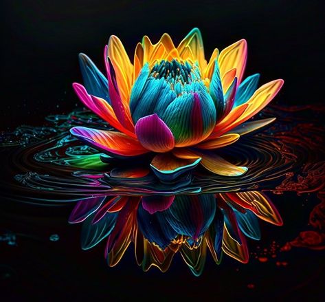 Cleaning Energy, Rainbow Lotus, American Neon, Uv Painting, Batman Pictures, Rainbow Card, Landscape Photography Nature, Clinic Design, Pop Art Painting