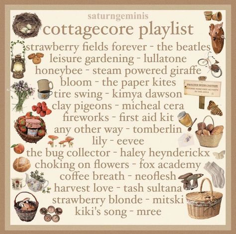 Cottage Core Playlist, Cottagecore Music, Music Icon Aesthetic, Cottagecore Life, Estilo Rory Gilmore, Not Musik, Now Quotes, Song Suggestions, Song Recommendations