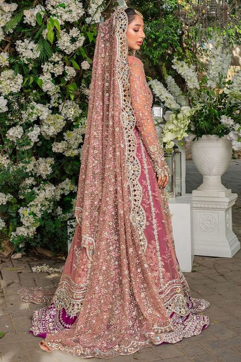 Rayna -  #Rayna Pink Pakistani Bridal Dress, Jamawar Lehnga, Nikah Dresses, Traditional Anarkali, Wedding Lehngas, Valima Bride, Nikah Ceremony, Nikah Dress, Bridal Dresses Pakistan