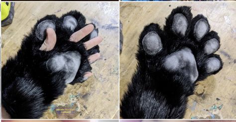 Fursuit Paws Tutorials, Larp Crafts, Therian Paws, Fursuit Design, Fursuit Making, Paw Hand, Fursuit Paws, Kemono Fursuit, Fursuit Tutorial