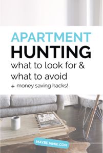 Moving into your first apartment is so exciting - but also a daunting experience. Arm yourself with these apartment hunting tips to find your next home! Apartment Hunting Checklist, Adulting Tips, Money Saving Hacks, First Apartment Tips, Moving Hacks, Apartment Tips, Adulting 101, Apartment Hacks, Budget Help