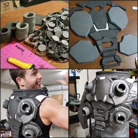 Zarya Cosplay, Eva Foam Armor, Vi Cosplay, Armadura Cosplay, Foam Armor, Costume Armour, Costume Tutorial, Instruções Origami, Cosplay Armor