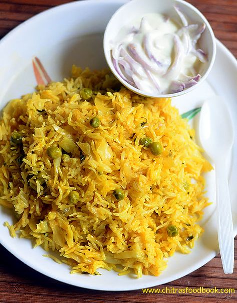 Cabbage biryani recipe Recipe Cabbage, Dinner Kids, Vegetarian Pasta Dishes, Cabbage Rice, Veg Biryani, Indian Rice Recipes, Best Meals, Indian Rice, Pulao Recipe