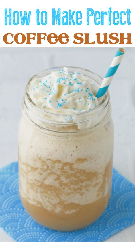 Coffee Slushies Recipes, Ninja Slushie Recipes Coffee, Slushie Cocktails Frozen Drinks, Coffee Slushies, Slush Drinks Alcohol Frozen, Icee Slushie Machine Recipe, Slushy Recipes, Slushy Drinks, Tasty Sweets