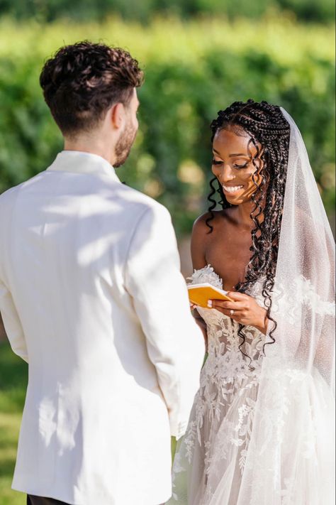 Bridal Hair Braids Black Women, Box Braids With Wedding Veil, Wedding African Hairstyles, Box Braid Bridal Hairstyles, Brides With Braids Black Women, Brides With Box Braids, Black Bride Hairstyles Braids, Bride With Box Braids, Bride Box Braids Wedding Hairstyles