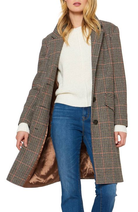 Plaid Coat Women, Mia Mia Mine, Plaid Wool Coat, Mia Mia, Check Coat, Longline Coat, Tailored Coat, Tweed Coat, Plaid Coat