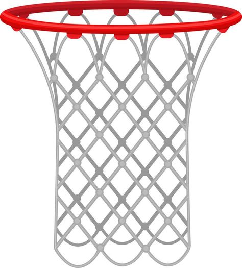 Red basketball hoop with a rope net, for playing basketball. Sports equipment. Vector illustration isolated on a white background. Playing Basketball, Basketball Hoop, Background Background, Background White, Sports Equipment, Vector Graphics, White Background, Vector Free, Vector Illustration