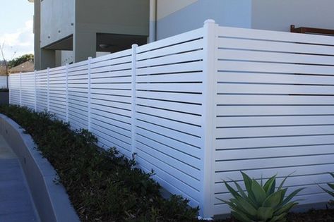 Privacy Screens Gallery - Precision Installs Cement Fence, Split Rail Fence, Green Fence, Modern Fence Design, House Fence Design, Yard Fence, Concrete Fence, Front Fence, White Fence