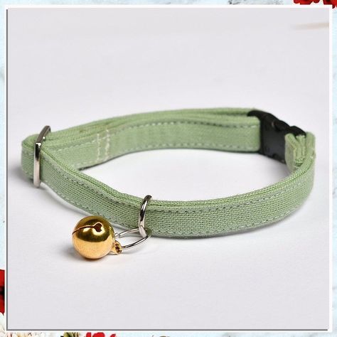 Elevate your cat's look with our stylish cat collars! From chic designs to durable materials, our collection has something for every feline fashionista. Shop now to give your furry friend the purr-fect accessory upgrade. Green Cat Collar, Kitten Accessories, Getting A Kitten, Cat And Kitten, Collar With Bell, Dog Collar Boy, Dog Collar Bows, Green Cat, Girl Dog Collars