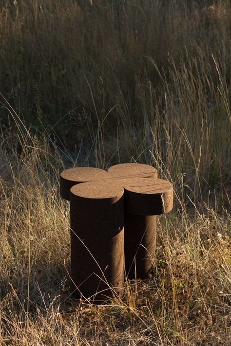 Land Ideas, Cork Table, Carbon Sink, Flower Branding, Sea Ranch, Saddle Stools, Bainbridge Island, Black Side Table, Plywood Furniture