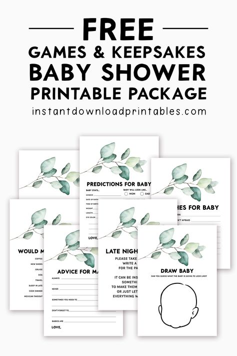 Free Baby Shower Invitations, Free Printable Baby Shower Games, Free Baby Shower Games, Lumberjack Baby Shower, Mustache Baby Shower, Deer Baby Showers, Baby Shower Game Cards, Fox Baby Shower, Free Baby Shower