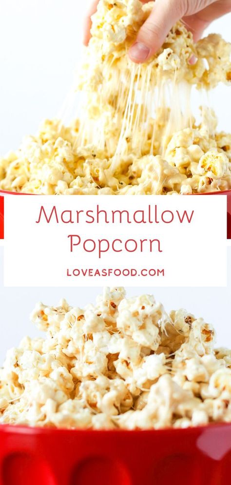 Sticky Popcorn Marshmallows, Popcorn Marshmallow, Salty Marshmallow, Marshmallow Popcorn, Moms Recipes, Gluten Free Marshmallows, Baked Desserts, Christmas Candies, Popcorn Balls